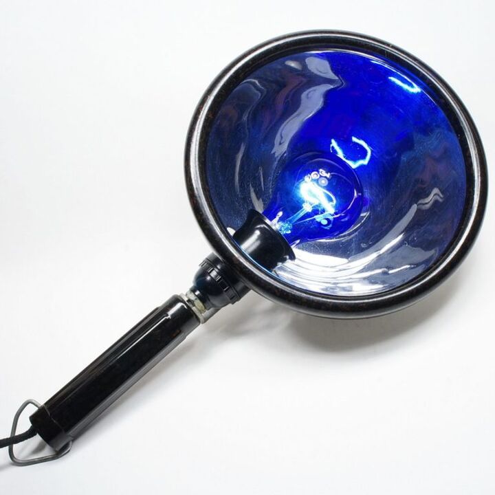 „Blaue Lampe“ zur Erwärmung der Prostata